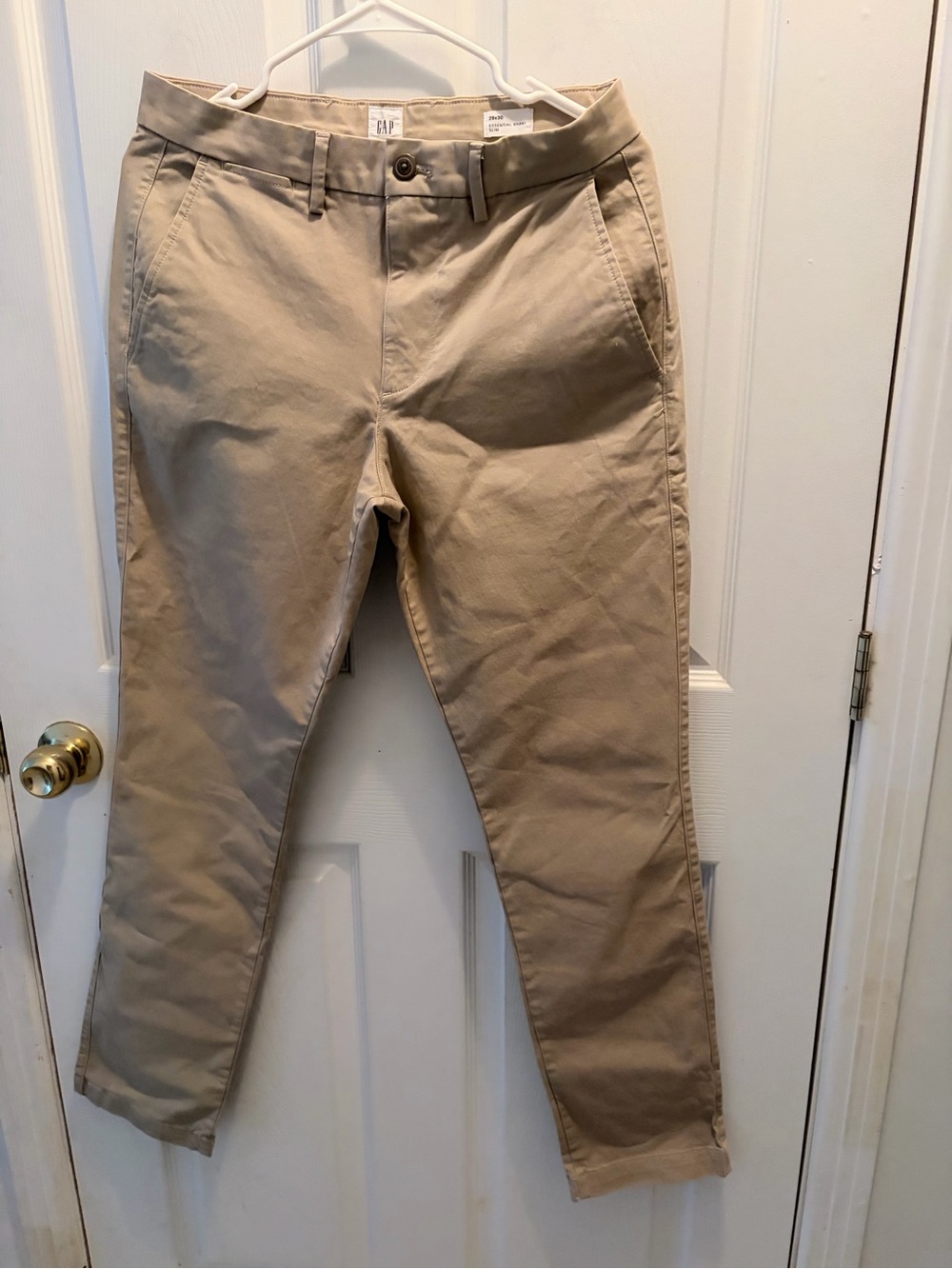 GAP Men’s Slim Fit Chino Pants in Light Khaki